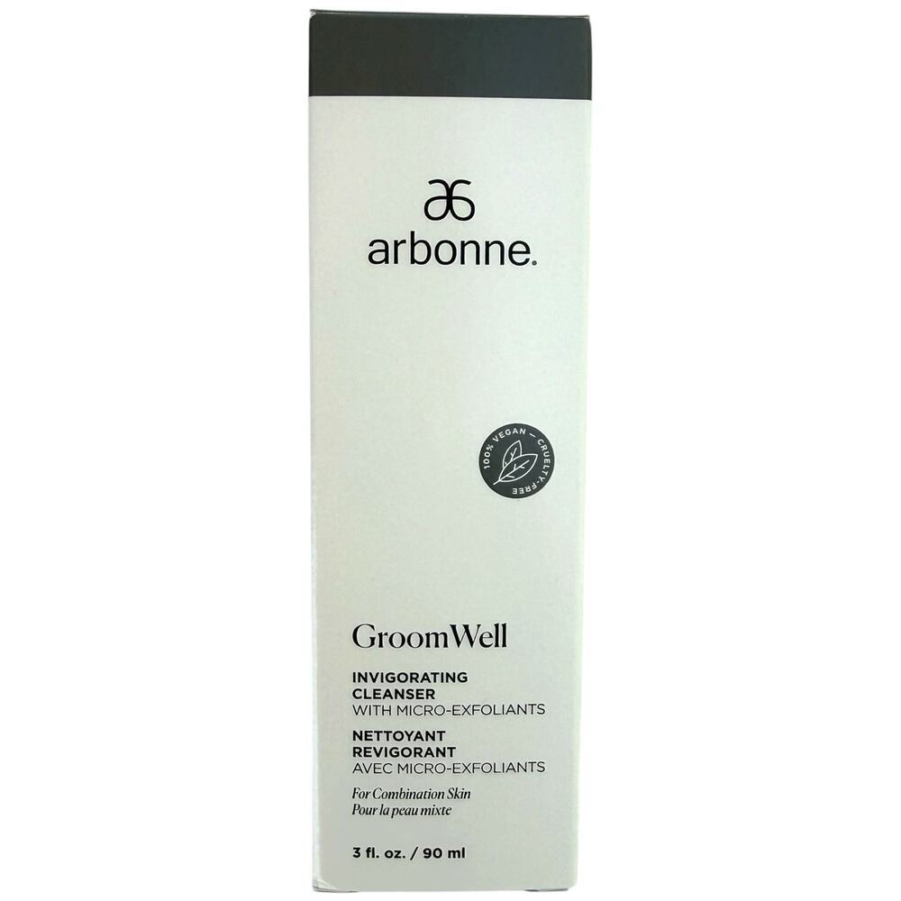 New Arbonne Groomwell Invigorating Cleanser 3 Fl Oz